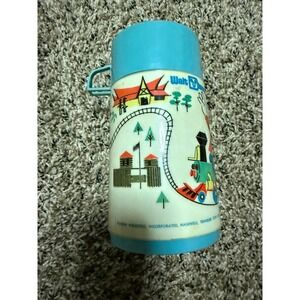 Vintage Aladdin‎ Walt Disney World Thermos Bottle Mickey Mouse Castle Train